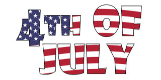 RED WHITE AND BLUE with  4th OF JULY in red white and blue