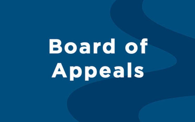 BLUE BACKGROUND WITH WORDING Board of Appeals