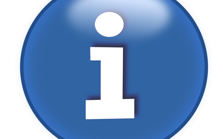 BLUE CIRCLE WITH i IN THE MIDDLE